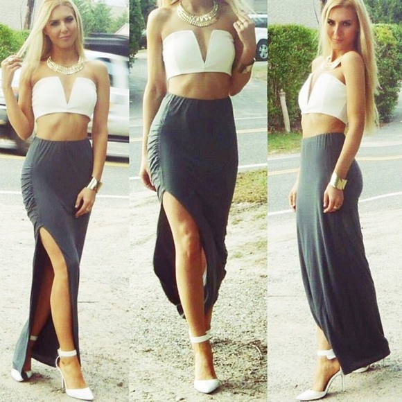 🐚 SOFT JOIE SAGE GREY MAXI SKIRT! - Picture 10 of 10